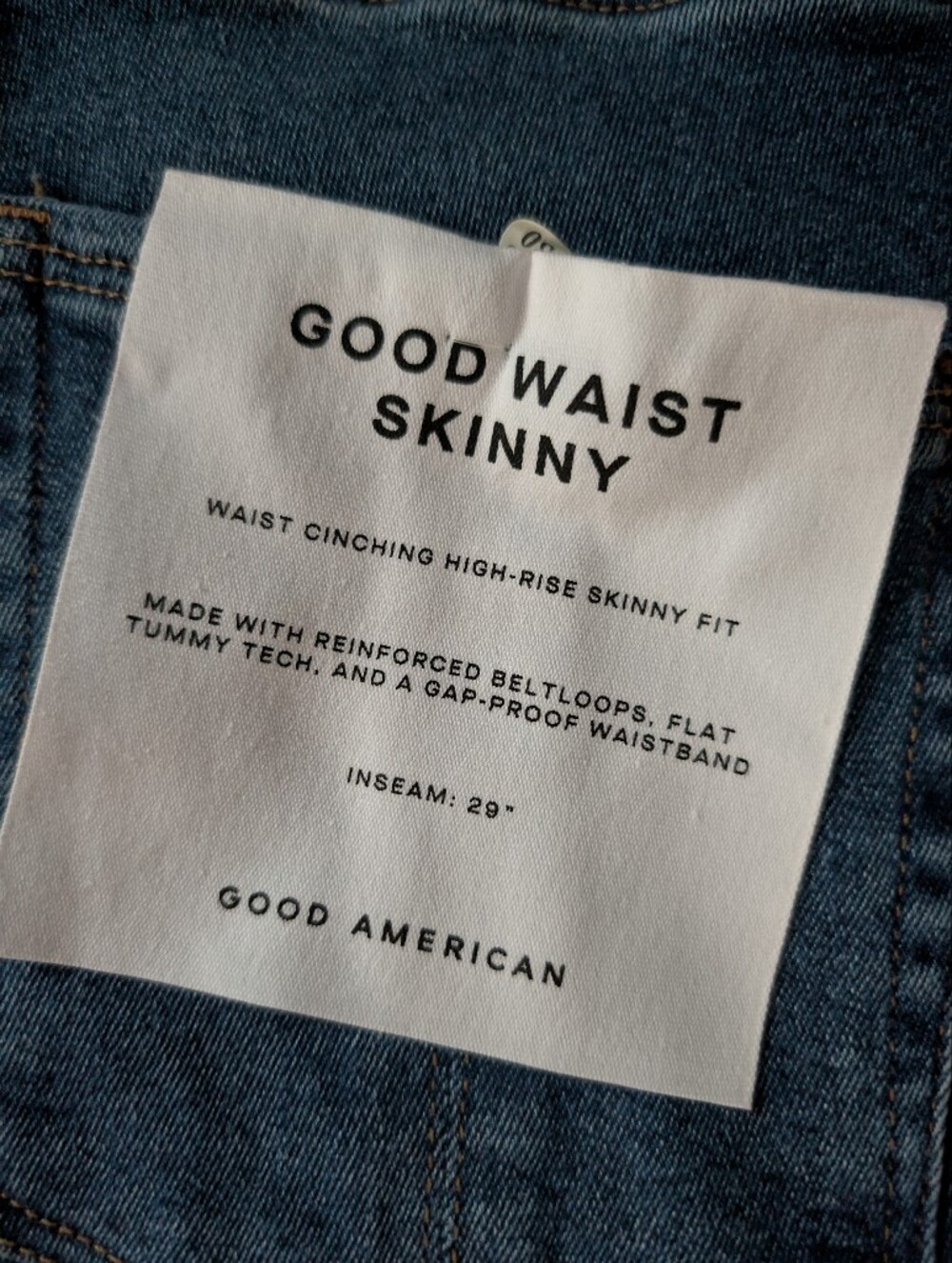 NWT Good American Good Waist Skinny Jeans High Rise Dark Wash Sz 6/28 - Picture 5 of 7